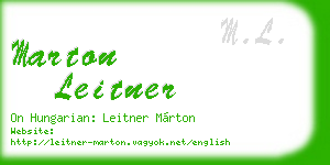 marton leitner business card