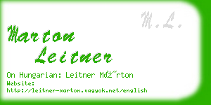 marton leitner business card